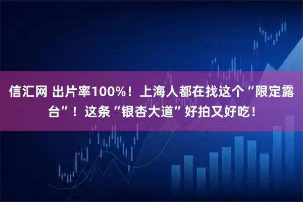 信汇网 出片率100%！上海人都在找这个“限定露台”！这条“银杏大道”好拍又好吃！