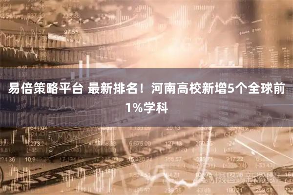 易倍策略平台 最新排名！河南高校新增5个全球前1%学科